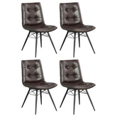 Best Furniture Outlet - Coaster - Aiken Upholstered Dining Side Chair Brown (Set of 4) - 107853